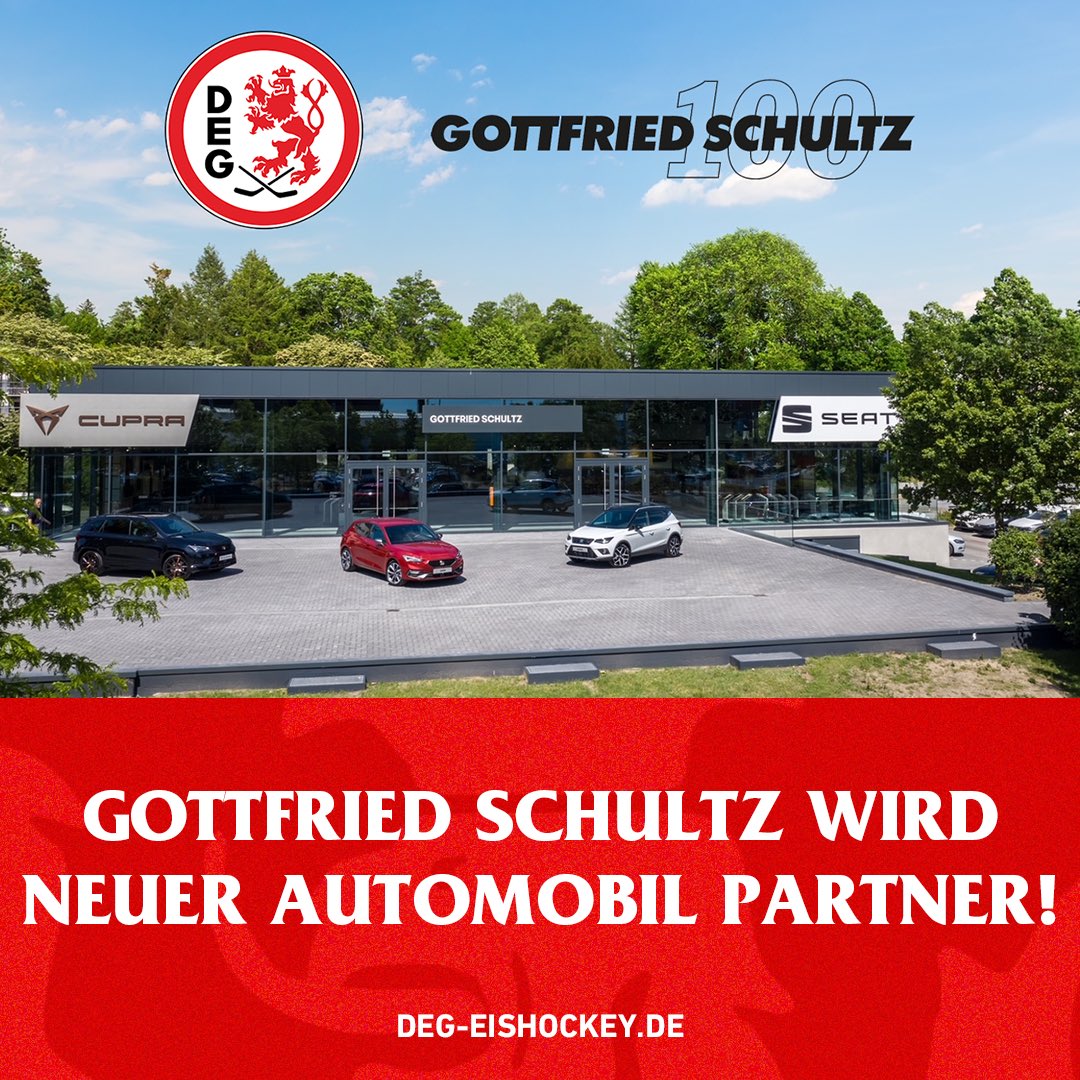Gottfried Schultz wird mit der Marke CUPRA neuer Automobil Partner der DEG: Wichtige Kooperation nach nur einem Jahr deutlich ausgebaut!
 
Die Düsseldorfer EG nimmt weiter Fahrt auf. Alle Infos/ 
 bit.ly/Gottfried_Schu…