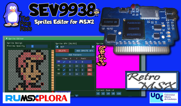 + Stands. 2 más +
ThePetsMode <a href="/jamqueTPM/">Rafel Perez - JamQue</a> presenta nuevas creaciones y su Editor de Sprites para #MSX2 #SEV9938
Link: jamque.itch.io/sev9938-sprite…
y <a href="/aquijacks/">Aquijacks</a>  con las #FlashJacks
Más info: aamsx.com/noticiaES.php?…