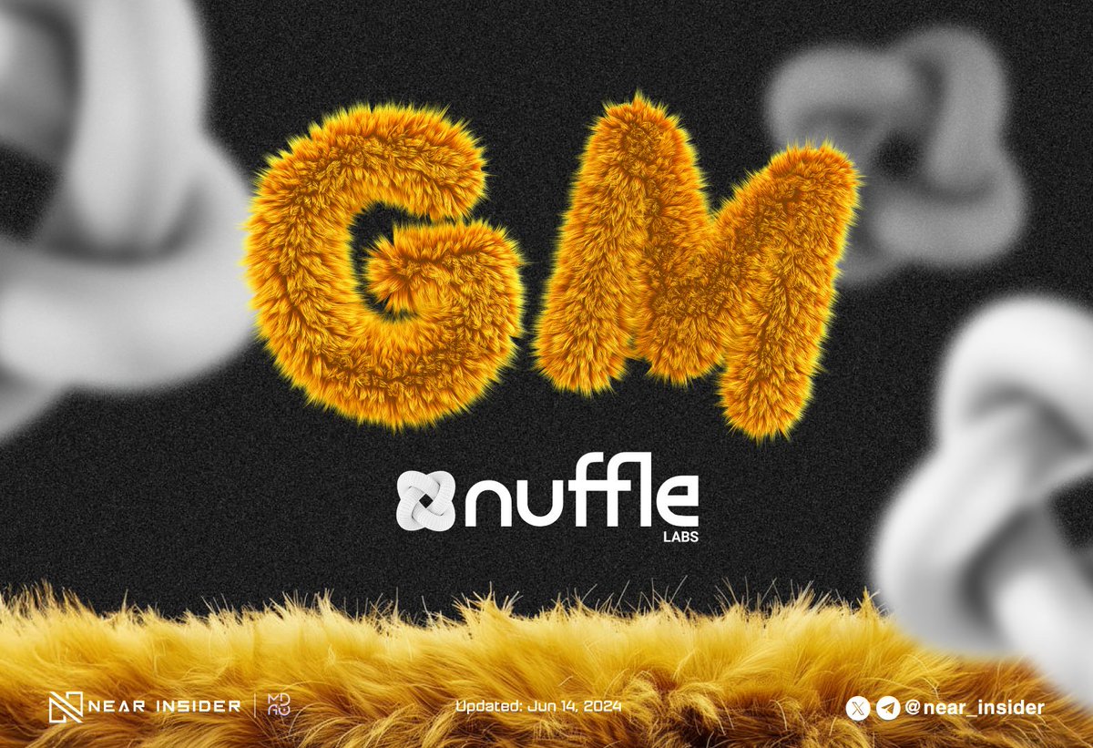 near_insider's tweet photo. Say gm to @nufflelabs! 🌅
💸 $13M secured and even more rollups serviced soon.
Check it out:https://t.co/yQ1egSRPEs
Dont forget follow us
#NuffleLabs #Near #INSIDER #SAVENDC https://t.co/DRXOFuUuhS