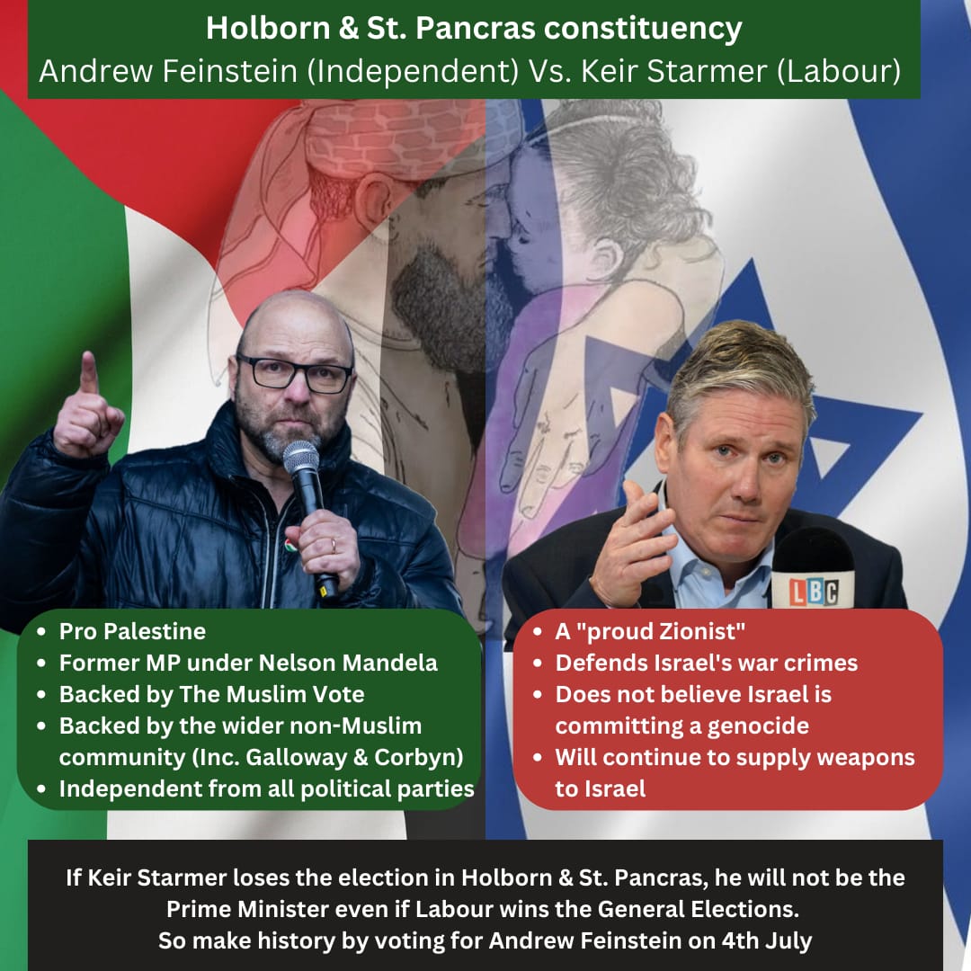 5Pillarsuk's tweet photo. Keir Starmer thinks he's going to be the next Prime Minister. But if Andrew Feinstein defeats him in Holborn and St Pancras Starmer won't even be an MP even if Labour win in a landslide. https://t.co/bMvNVvfESP