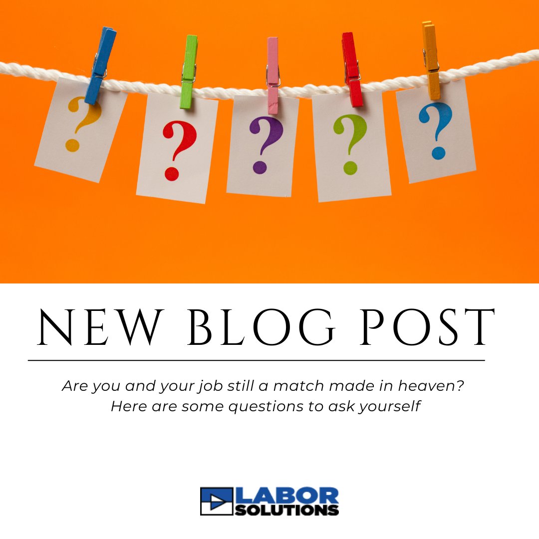 LaborSolutions1's tweet image. Wondering if your job is still the right fit for you? Our latest blog explores key questions to help you evaluate your job satisfaction. Check it out at laborsolutions.com/are-you-and-yo… or reach out if you have any questions about your job search. 

#LaborSolutions #HR #JobQuestions