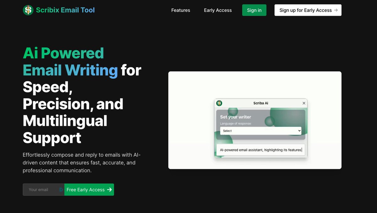 ScribixEmail's tweet photo. We have implemented a limited Early Access Users list. 
This limited subscribers will gain access to our software before launch for FREE! https://t.co/jPs72OHhGn

We are very excited for product launch! https://t.co/AsLek145Bj