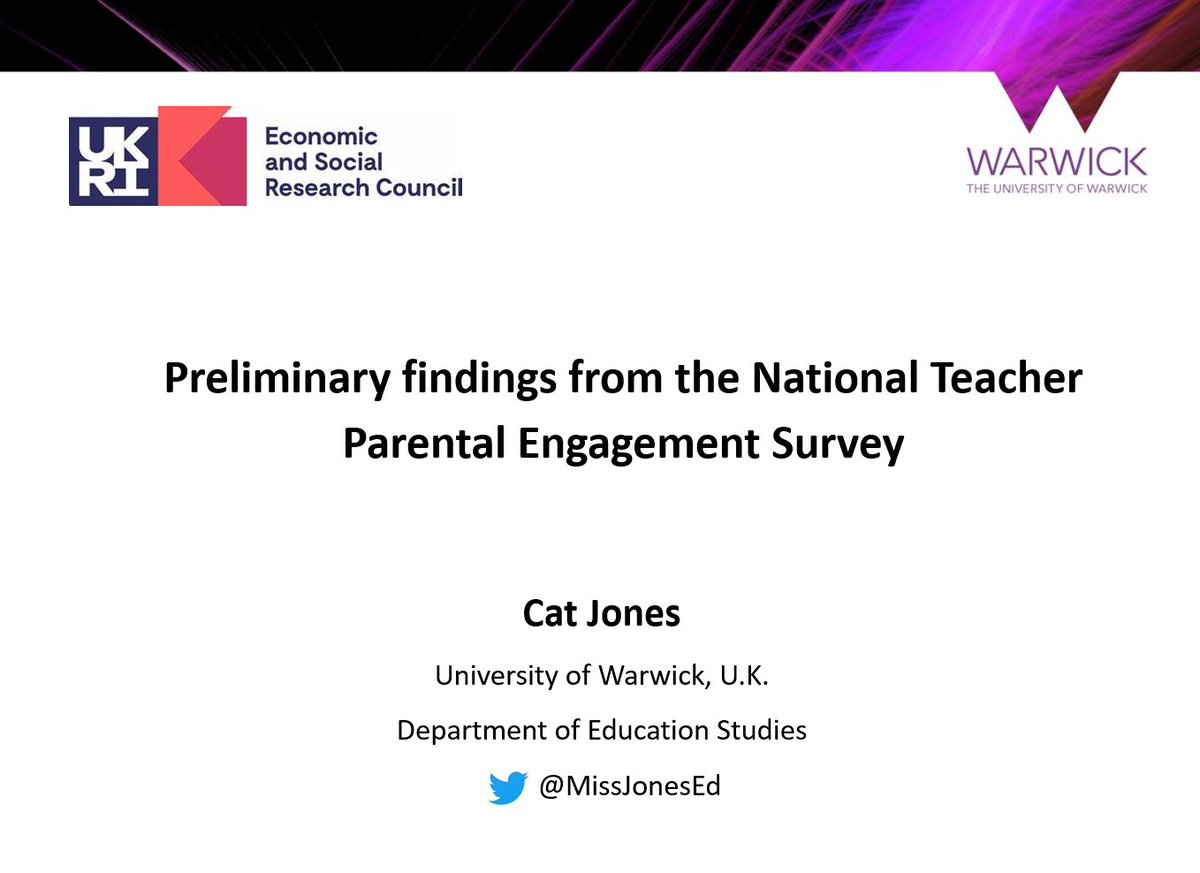 It was great to be able to share some preliminary findings from this project with the national Parental Engagement Forum yesterday. We'll be sharing the findings more widely following peer review. Watch this space!