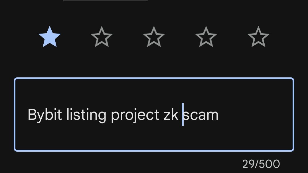 ManishBoon's tweet photo. @Bybit_Official @zksync 1* for you, listing #zkscam https://t.co/4BBwvHiwyD