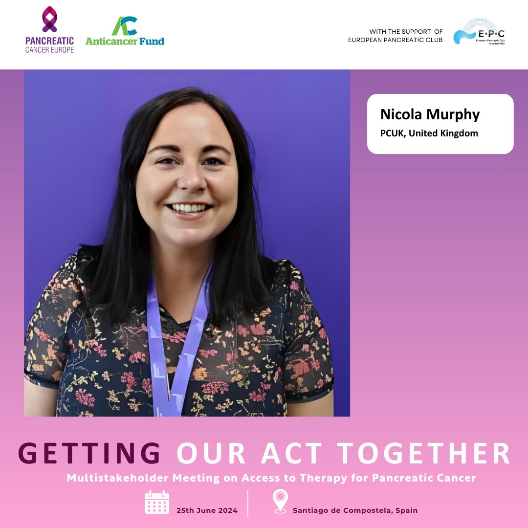 Pancreatic Cancer Europe (PCE) (@p_c_e_) on Twitter photo We're thrilled to announce that Nicola Murphy, Clinical Lead at <a href="/PancreaticCanUK/">Pancreatic Cancer UK</a>, will speak at the "Getting Our Act Together—Multi-stakeholder Meeting on Access to Therapy for Pancreatic Cancer" in Santiago de Compostela, Spain, on June 25, 2024! Stay informed!
<a href="/Anticancerfund/">Anticancer Fund</a> We're thrilled to announce that Nicola Murphy, Clinical Lead at <a href="/PancreaticCanUK/">Pancreatic Cancer UK</a>, will speak at the "Getting Our Act Together—Multi-stakeholder Meeting on Access to Therapy for Pancreatic Cancer" in Santiago de Compostela, Spain, on June 25, 2024! Stay informed!
<a href="/Anticancerfund/">Anticancer Fund</a>