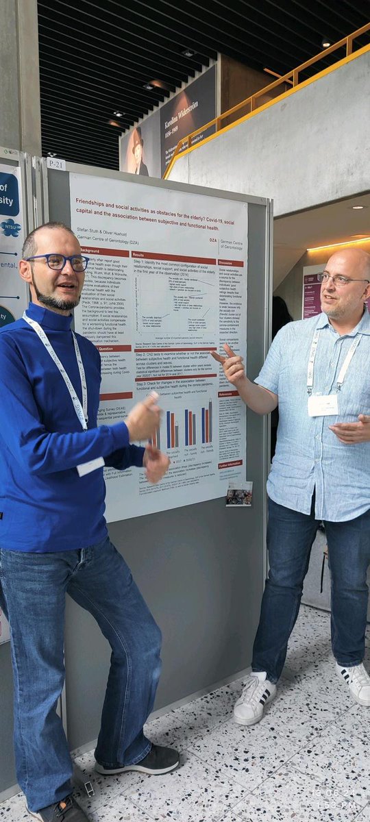 Derweil in Stockholm: Beim Nordic Congress of Gerontology <a href="/karolinskainst/">Karolinska Institutet</a> stellen unsere Kolleg*innen <a href="/oliver_huxhold/">Oliver Huxhold</a>, <a href="/ulrike_ehrlich/">Ulrike Ehrlich | @ulrike_ehrlich@sciences.social</a>, @kelle_nadiya und Stefan <a href="/Stuth2/">Stuth</a> gerade unsere neuesten Befunde vor. #27NKG
