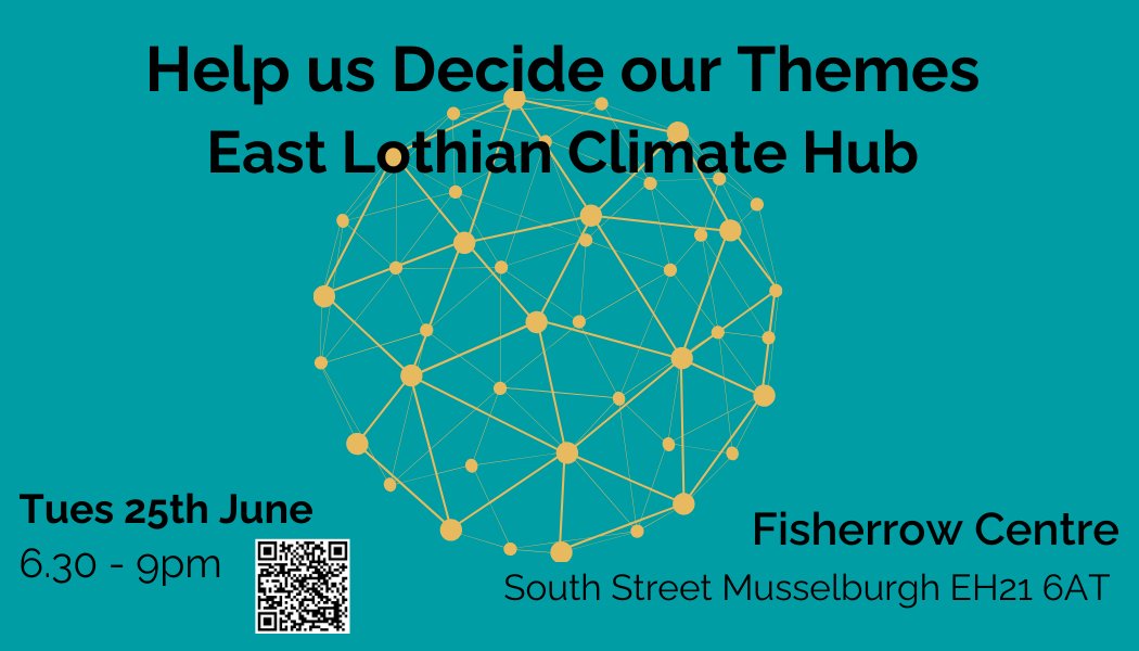 Great opportunity coming up (Tuesday 25th) to help participate in the work of the East Lothian climate hub and its future direction. Sign up here:  tickettailor.com/events/eastlot…