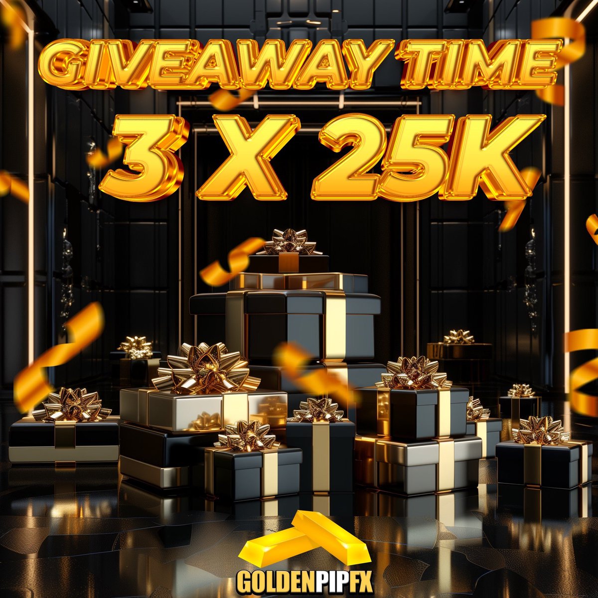 GIVEAWAY TIME🔔🔱
3 x 25K Evaluation accounts

🔱 Follow 
@goldenpipfx
<a href="/Sarki_sultan/">$ULTAN☠️𝕏</a> 
@DeeHendriix
@JoshAbayomi
<a href="/yourtag/">Your Tag</a>
@Pure_heart_Fx 
🔱 Join The Discord discord.gg/vTnqAWTs

🔱 Like 💛 + Repost 🔂

🔱 Tag 3 Friends

Winners will be announced this Monday! 
Goldluck🔱🏆