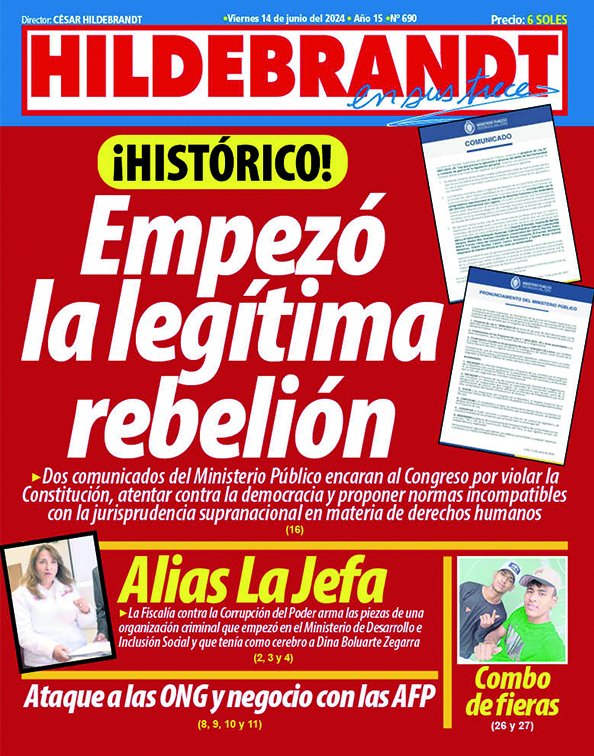 ensustrece's tweet photo. Esta es la portada de la edición 690 de #Hildebrandt @ensustrece https://t.co/ofhuiX1sZu https://t.co/snyD78r2Hk