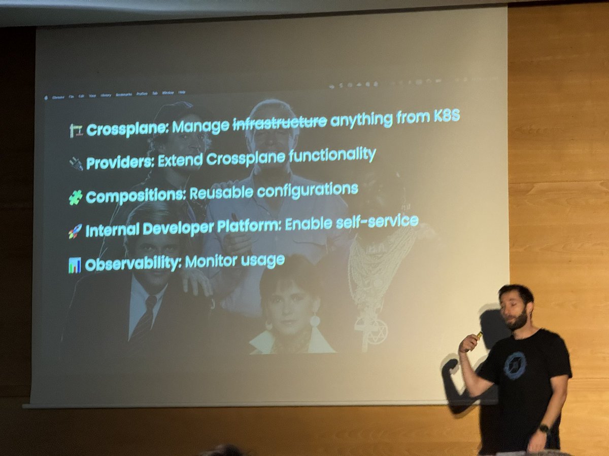 KCDSpain's tweet image. Wrapping up @crossplane_io features in #kcdbarcelona2024 #dev_bcn