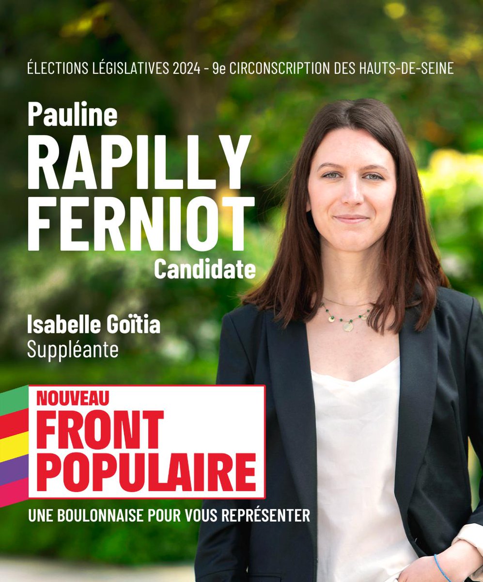 Candidate du Front Populaire à Boulogne-Billancourt.

La victoire sur une telle circo ne se fera pas sans vous ! 

Rdv ce soir à 19h au parc des glacières devant la patinoire