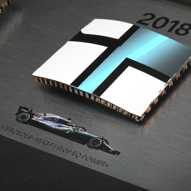 MercedesAMGF1's tweet photo. 💬 "That’s for all the kids out there who dream the impossible.”

Celebrate Lewis' legacy with the Team with this incredible display, including six pieces of bodywork from each of his championship-winning cars 😍

Limited to just 44 editions via @F1 Authentics 👇