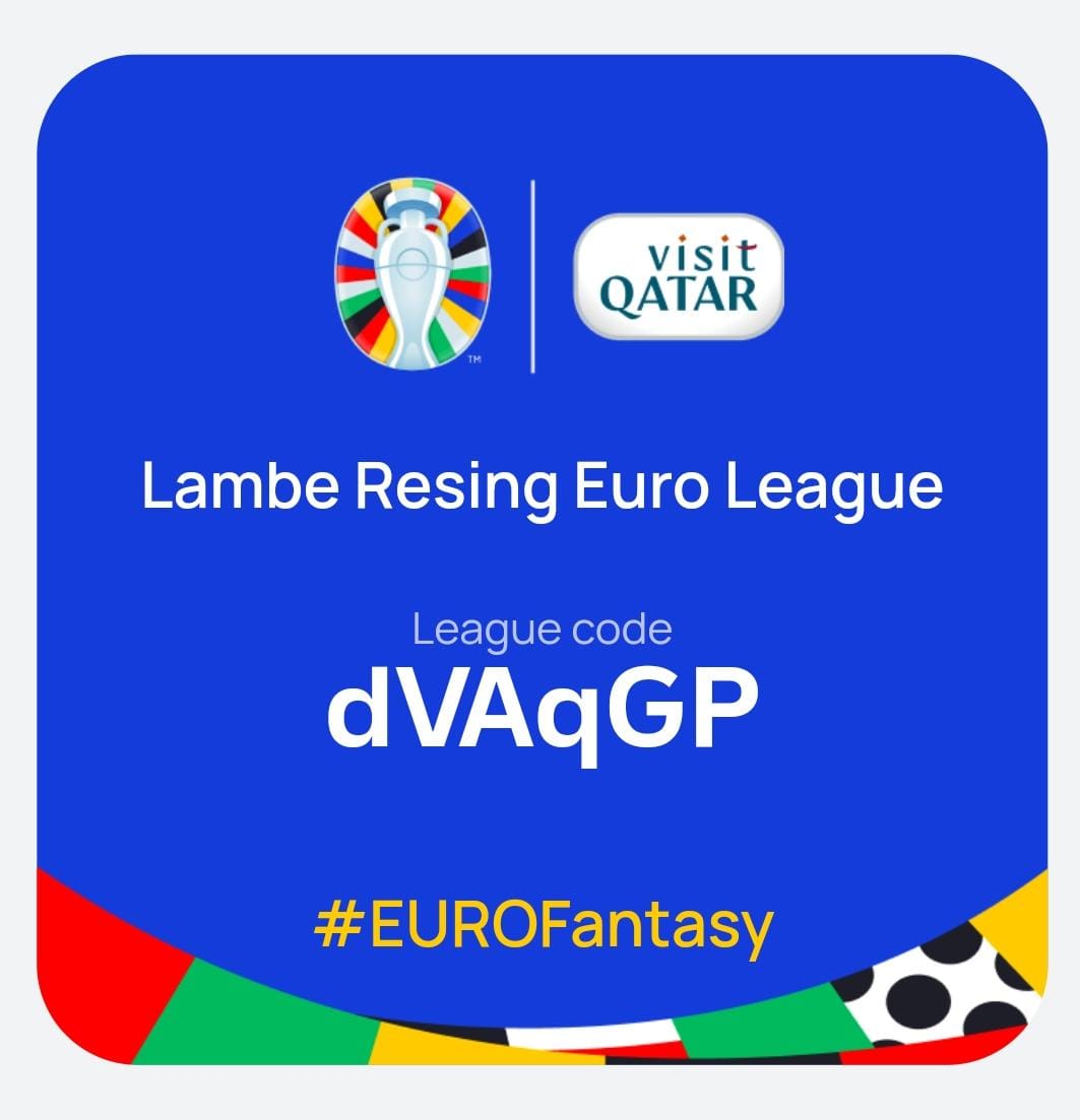 LambeResing's tweet image. LAMBE RESING EURO 2024 FANTASY

Menyambut Euro 2024 yang akan berlangsung, mari bergabung ke Fantasy Euro Liga Lambe Resing!

PRIZE
Juara 1: E-Wallet 75k + Merch Lambe Resing
Juara 2: E-Wallet 50k + Merch Lambe Resing
Juara 3: E-Wallet 25k + Merch Lambe Resing

Syarat:
- Follow…