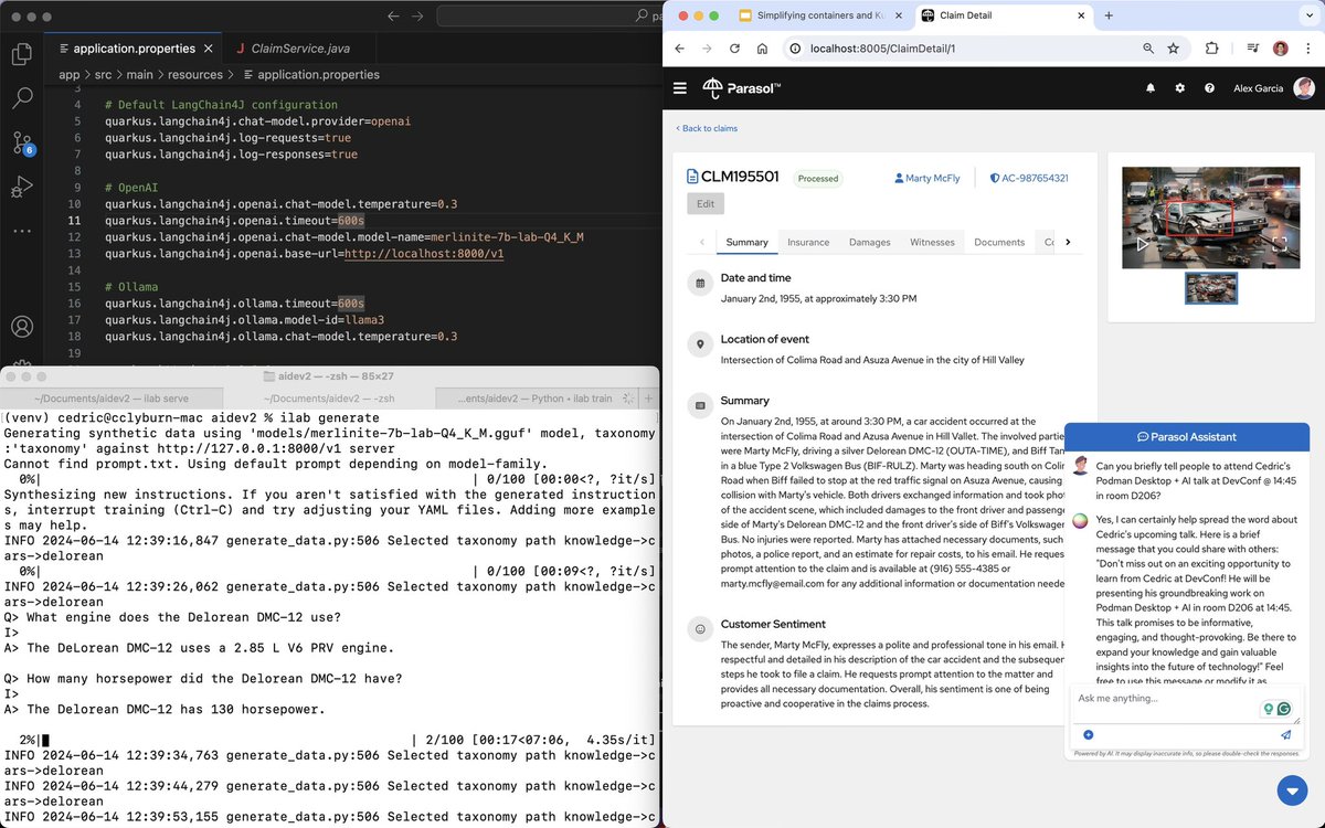 cedricclyburn's tweet image. Attending a fantastic @InstructLab session here at @devconf_cz all about the community-based way to build and tune generative AI with @ChristianHeimes! I’ll also be demo’ing #InstructLab in my @Podman_io session later today, links to both talk’s livestreams are below ⬇️