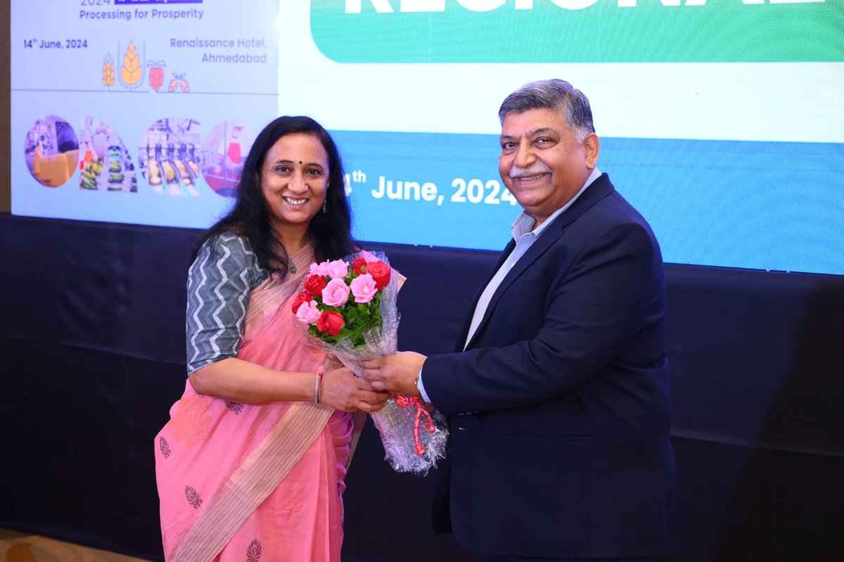 Today AGM-GAICL Smt. Hetal Desai addressed 'Food Processing &amp; Allied Sectors Regional Industry Meet' organised by #MOFPI in association with <a href="/kcci_india/">Knowledge Chamber Of Commerce & Industry</a>,
In presence of 
Shri D Praveen,Jt.Sec.-MOFPI
Shri Vikram K Pradhan,Dir.-MOFPI
Shri Bharat Patel, Sec Gen.-KCCI <a href="/worldfoodindia/">World Food India</a>