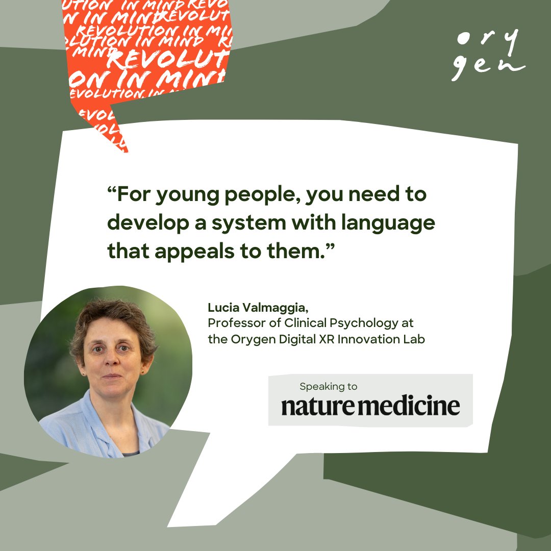 How can virtual and augmented reality therapy support and shape mental health care?

That's the focus of a new Nature Medicine article featuring Prof. @Lucia_Valmaggia, who works closely with this tech in the Orygen Digital XR Innovation Lab. More: go.nature.com/3xmY12o