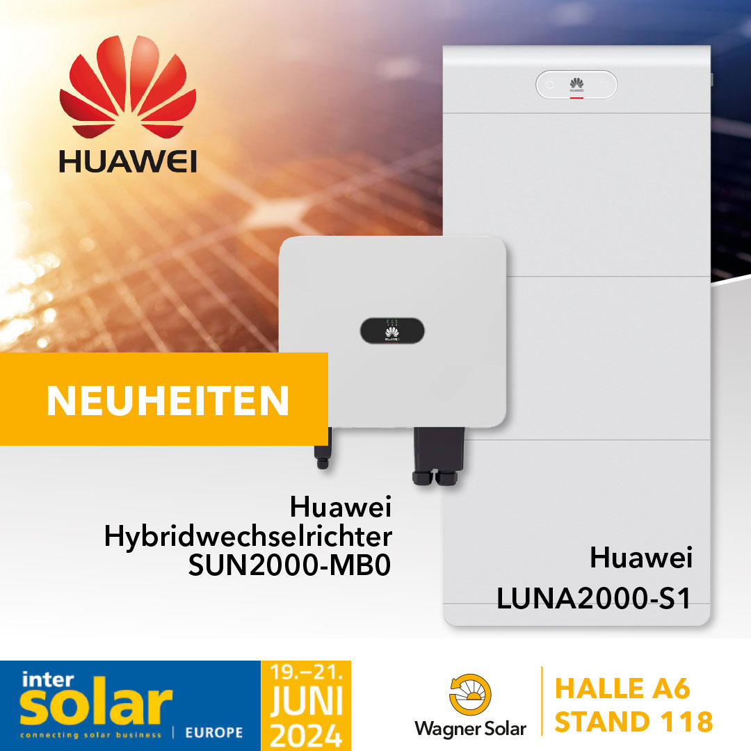 Entdecken Sie den neuen Huawei Hybridwechselrichter SUN200-MB0 und die innovative Huawei LUNA2000-S1 an unserem Wagner Solar Messestand Halle A6. Stand 118. in München. 🌞
intersolar.de/ausstellerlist…
#wagnersolar #intersolar #münchen #solarenergie #messe