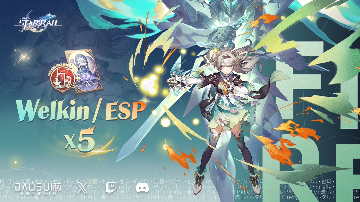 hiimdaosui's tweet image. 5 BIG ESP/Welkin GA for the #Firefly banner!

Welkin/ESP x5 by TwitterPicker on Firefly release day! 
✅Retweet✅Like✅Follow

As usual, leave a random comment (for engagement). Good luck!

#Genshin #GenshinTwt #GenshinImpact #GenshinGiveaway #HSR #HonkaiStarRail #HSRGiveaway