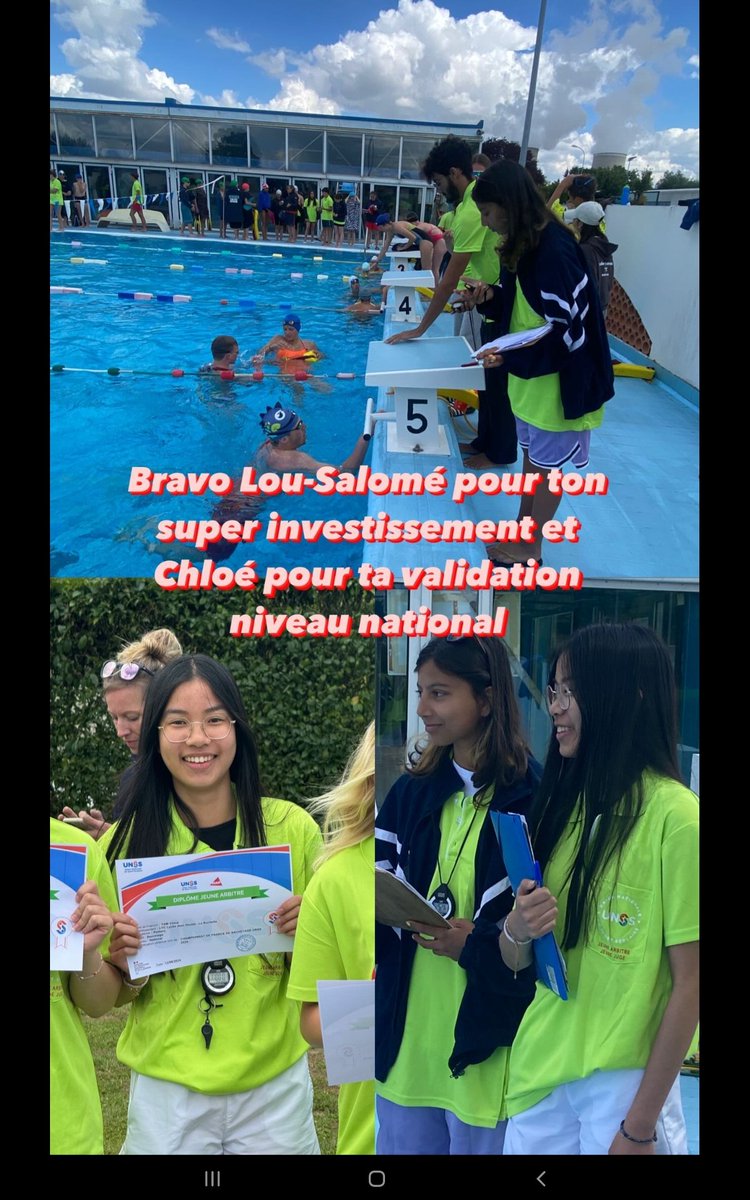 L'équipe de Sauvetage est Championne de France <a href="/unss/">UNSS_National</a> !!!
1ère place en Lycée Etablissement, 4ème place en Lycée Excellence, 2 Jeunes Juges très impliquées et 2 Reporters à la communication sur ce CF ! Félicitations à eux !!