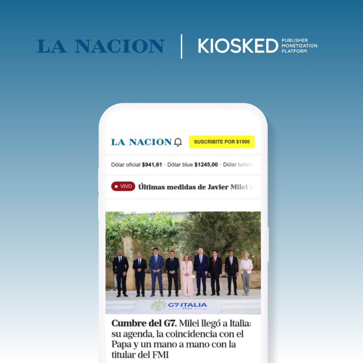 We're thrilled to announce our partnership with La Nación, one of Argentina's largest news media outlets! Since April 2024, we've been integrating under-image ads across all their pages. We're excited about this collaboration and the great results ahead! 🌟 #Partnership #AdTech