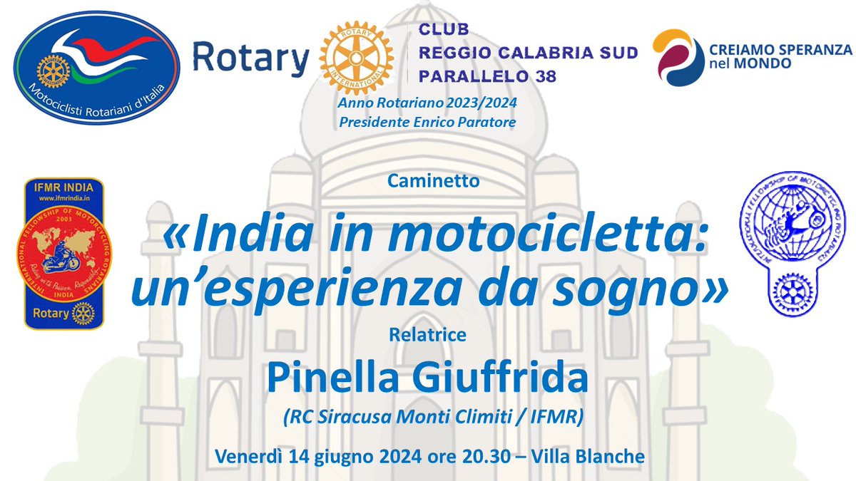 RotaryReggioSud's tweet photo. #India in @moticicletta caminetto con Pinella Giuffrida #Rotary Club #Siracusa Monti Climiti 14.6.2024 https://t.co/up5htB6jT3