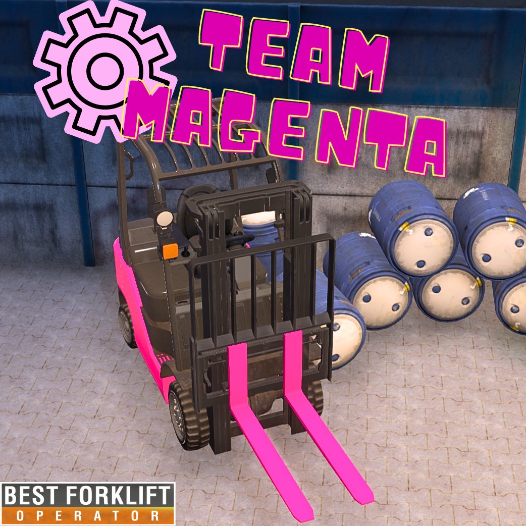 🚜💪 Powerful forklift, great barrels, unique pink - why choose when you can have it all? Meet the Best Forklift Operator! 
Now available on Steam: tinyurl.com/2pd4ftm7