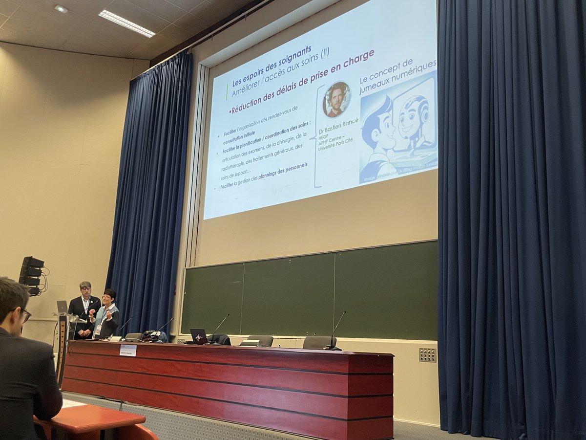 La journée "IA : Nouvel outil dans la lutte contre le cancer" débute au @CRCordeliers avec une introduction par Alexandre Brutti (Patient Partenaire de l'<a href="/InstParisCarpem/">Institut du Cancer Paris CARPEM</a> et <a href="/SiricCarpem/">SIRIC CARPEM</a> ) et le Pr Catherine Durdux (<a href="/HopitalPompidou/">Hôpital européen Georges-Pompidou AP-HP</a>)
A suivre en live ici : siric-carpem.e-congres.com