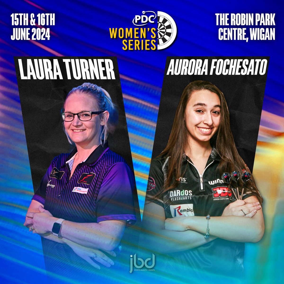 JBD EVENTS (@jbdsportsagents) on Twitter photo Sending our best wishes to <a href="/AuroraFochesato/">Aurora Fochesato</a> and <a href="/LauraTurner180/">Laura Turner</a> this weekend for the woman’s series 🔥🎯
#PDC #Darts #series Sending our best wishes to <a href="/AuroraFochesato/">Aurora Fochesato</a> and <a href="/LauraTurner180/">Laura Turner</a> this weekend for the woman’s series 🔥🎯
#PDC #Darts #series