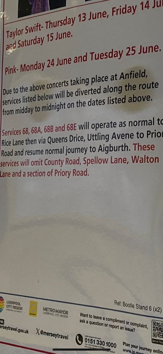 vicsmith72's tweet photo. @Merseytravel not good for visitors when one of the main routes to Anfield Stadium cannot be spelt correctly. https://t.co/4rwrsjzJEb