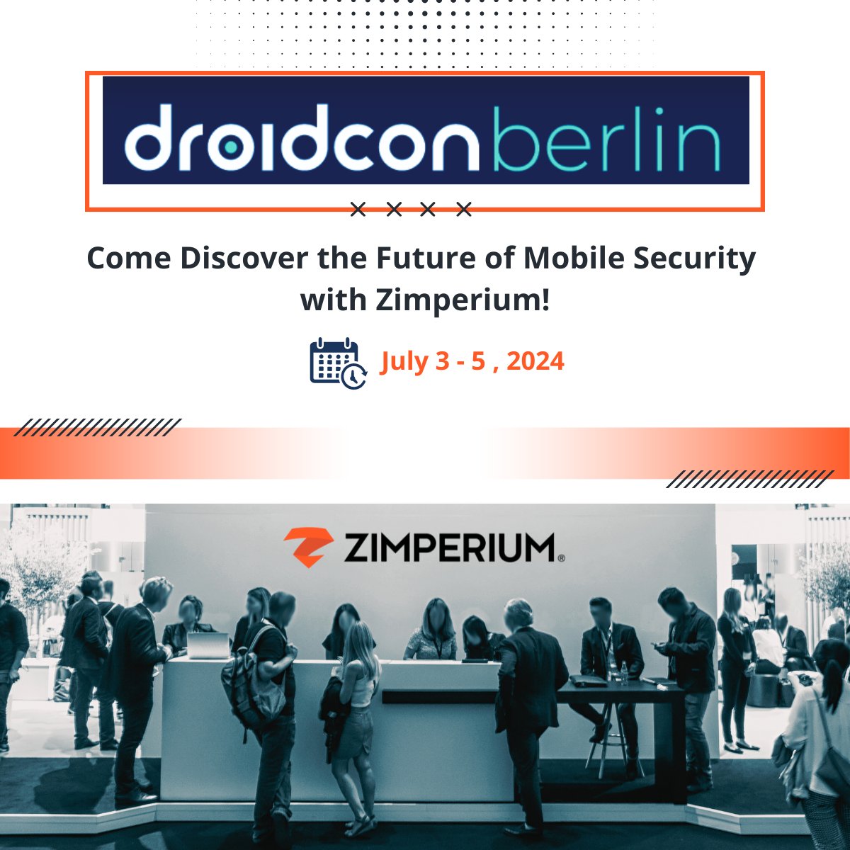 Zimperium's tweet image. Only weeks away from @droidconBerlin #dcbln24! Don’t miss session on July 4 at 11:45am in room 4 with Zimperium’s @jeppojeps exploring the duality of vendor policies and measures for #patching vs what developers have to do shorturl.at/qdsNU #MobileSecurity