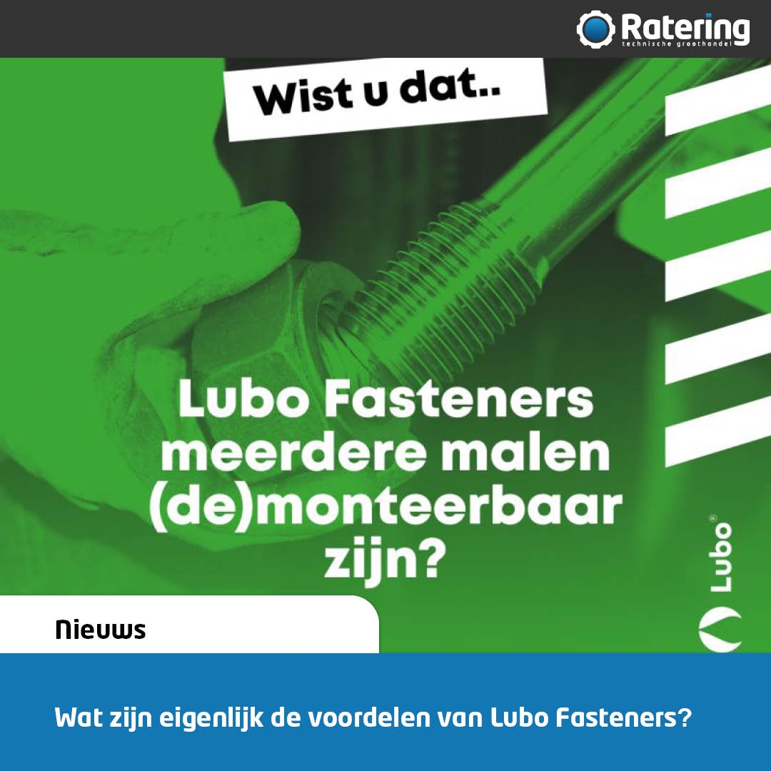 Lubo Fasteners zijn toonaangevend en uiterst efficiënt. De kant-en-klare (rvs)-bout heeft een droge smering die niet afgeeft. Schoonmaken is dus verleden tijd. En de Lubo Fastener vreet zich nooit vast. Dat betekent pure tijdwinst! Je kunt direct starten m p1e.nl/_578