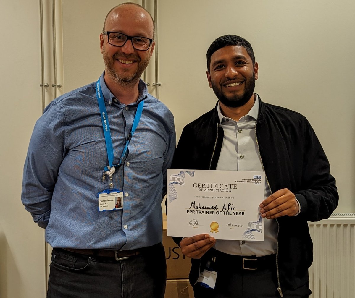 In 8 weeks our trainers have delivered sessions to over 10400 people, as part of our EPR roll out, which is a fantastic achievement. We celebrated with Mohammed Ali, our trainer of the year. Mohammed received the highest level of feedback from our staff. A great team effort.