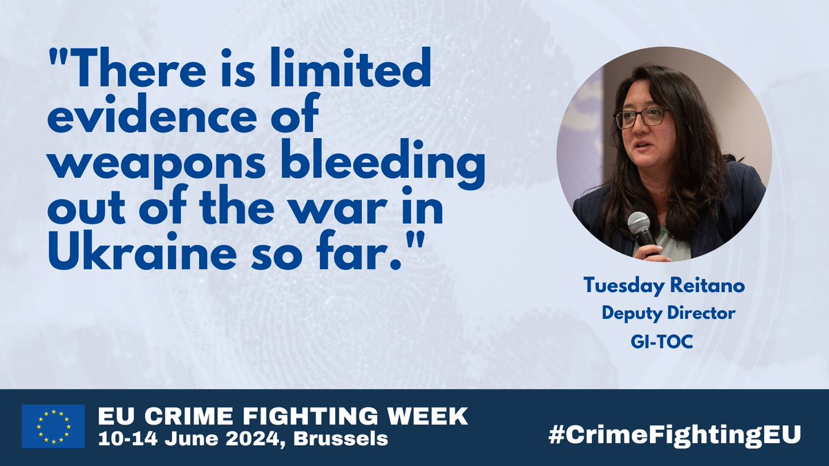 The Flow (@illicitroutes) on Twitter photo Discussing the risks of small arms and light weapons trafficking from Ukraine, <a href="/GI_TOC/">Global Initiative</a> Deputy Director <a href="/Tuesdayjaded/">Tuesday Reitano</a> presented findings from their latest research. Discussing the risks of small arms and light weapons trafficking from Ukraine, <a href="/GI_TOC/">Global Initiative</a> Deputy Director <a href="/Tuesdayjaded/">Tuesday Reitano</a> presented findings from their latest research.