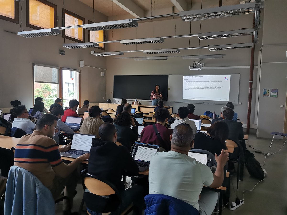 Dr. Amal Saadallah from Lamarr Institute of TU Dortmund now presenting Generative Adversarial Networks and Adversarial Training at the diiP school 2024.  <a href="/univ_paris_cite/">Université Paris Cité</a> <a href="/diip_upc/">Data Intelligence Institute of Paris</a>