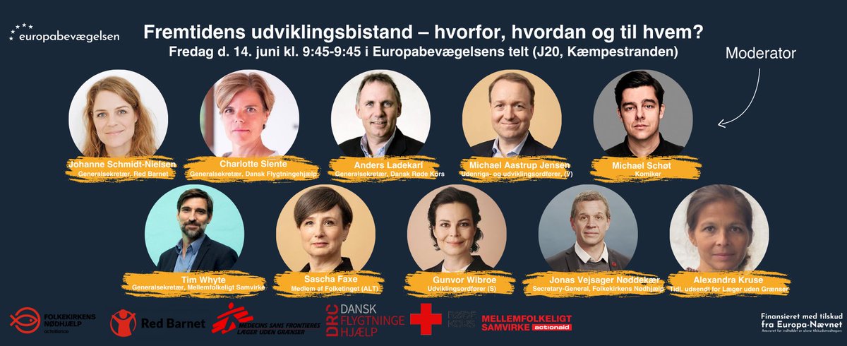 Debat med <a href="/MichaelSchoet/">Michael Schøt</a> <a href="/michaelaastrup/">Michael Aastrup Jensen</a> <a href="/AndersLadekarl/">Anders Ladekarl</a> <a href="/CharlotteSlente/">Charlotte Slente</a> Johanne Schmidt-Nielsen <a href="/timothywhyte/">Tim Whyte</a> <a href="/saschafaxe/">Sascha Faxe</a> <a href="/GunvorWibroe/">Gunvor Wibroe</a> Jonas Vejsager Nøddekær og Alexander Kruse i samarbejde med <a href="/redbarnetdk/">Red Barnet</a> <a href="/msf_dk/">Læger uden Grænser</a> <a href="/DRC_dk/">DRC Dansk Flygtningehjælp</a> <a href="/danskrodekors/">Røde Kors</a> <a href="/ActionAidDK/">Mellemfolkeligt Samvirke | ActionAidDK</a> <a href="/noedhjaelp/">Folkekirkens Nødhjælp</a> 
#fmdk #eudk