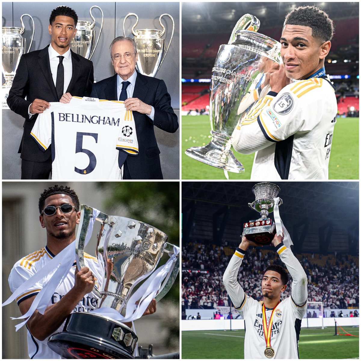 🔥🏴󠁧󠁢󠁥󠁮󠁧󠁿ベリンガムのマドリー入団から1年 1年目の成績 ・CL