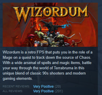 wizordum's tweet photo. Woah, we passed 200 reviews, thank you!! 🧙‍♂️🔥 https://t.co/A8gcCLKAv8