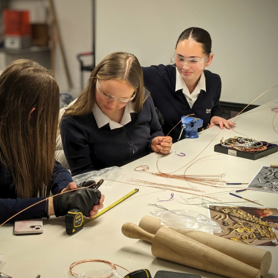 LivAncWorlds's tweet image. Yesterday, Weatherhead High School visited our Department to find out about ancient jewellery making techniques. They made Torcs, Rings and Bracelets in the process! #livuni #jewellerymaking #torcs