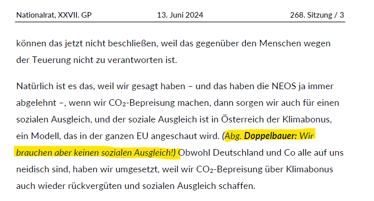 Energielix's tweet photo. Der Zwischenruf bei meiner gestrigen Rede macht den Unterschied zwischen den Grünen und den NEOS bei der #CO2-Bepreisung deutlich, die NEOS wollen nur eine Belastung durch den CO2-Preis aber keinen sozialen Ausgleich wie den #Klimabonus: https://t.co/fqcnLCPiMU