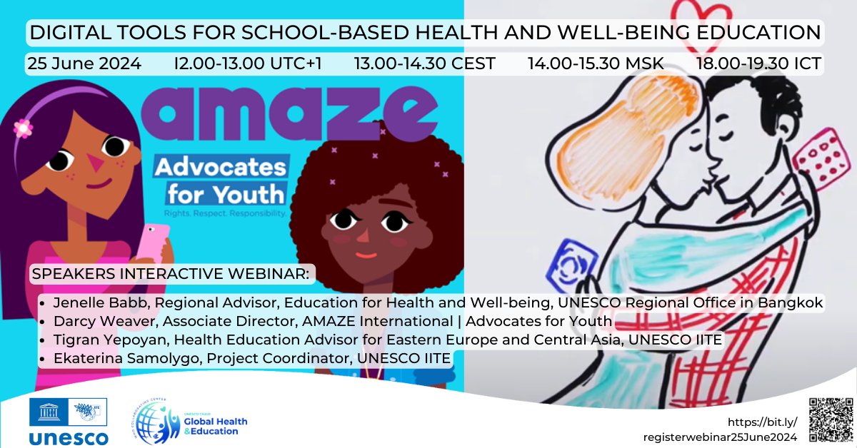 Webinar Digital tools for school-based health and well-being education - 25 June 2024 Register now! wix.to/Wz87fZT