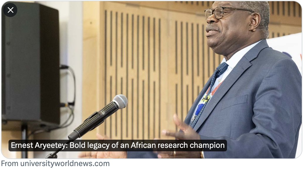 Jan Palmowski (@janpalmowski) on Twitter photo Long-term institutional collaboration is increasingly crucial to advancing global science. Essential reading about one of the ideas strongest, earliest, and most effective proponents, <a href="/ProfEAryeetey/">Ernest Aryeetey</a> <a href="/ARUA_News/">ARUA</a>. #AfricaEuropeCoRE <a href="/know_mad/">Desmond Thompson</a>
👉 universityworldnews.com/post.php?story… Long-term institutional collaboration is increasingly crucial to advancing global science. Essential reading about one of the ideas strongest, earliest, and most effective proponents, <a href="/ProfEAryeetey/">Ernest Aryeetey</a> <a href="/ARUA_News/">ARUA</a>. #AfricaEuropeCoRE <a href="/know_mad/">Desmond Thompson</a>
👉 universityworldnews.com/post.php?story…