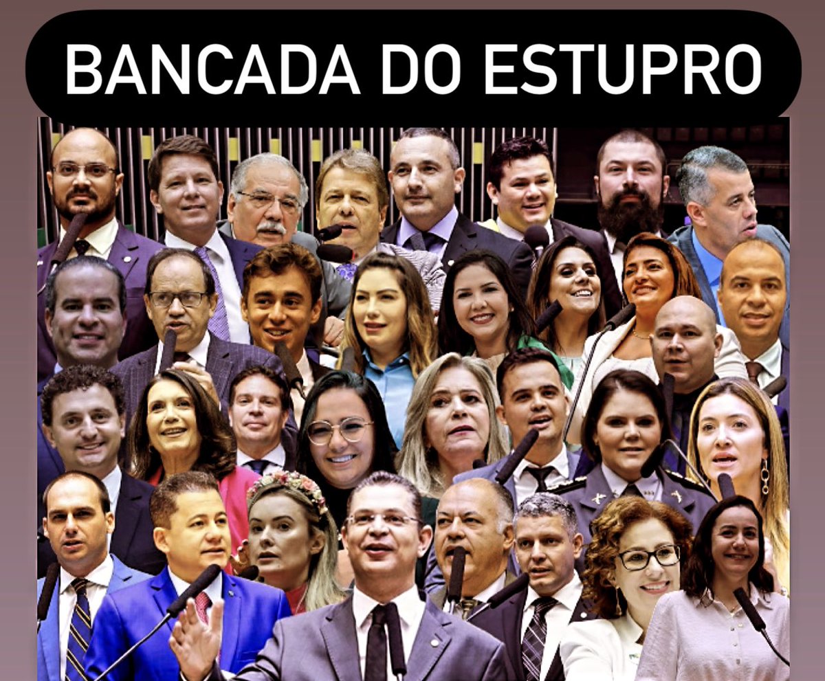 É A BANCADA DO ESTUPRO, DA PEDOFILIA E DO INCESTO