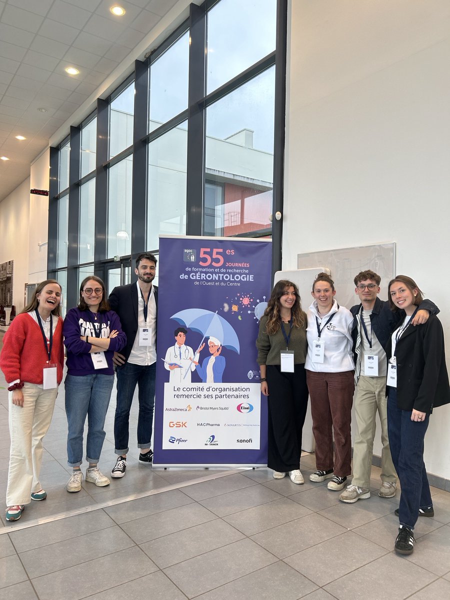 📽 𝗘𝗻 𝗱𝗶𝗿𝗲𝗰𝘁 𝗱𝗲 𝗣𝗼𝗶𝘁𝗶𝗲𝗿𝘀, pour la 55ème journée de formation et de recherche de gérontologie de l'ouest et du centre ou 6 de nos étudiantes et étudiants ont été sélectionnés pour présenter leurs recherches sous forme de poster, accompagné par Jérémy Enez.