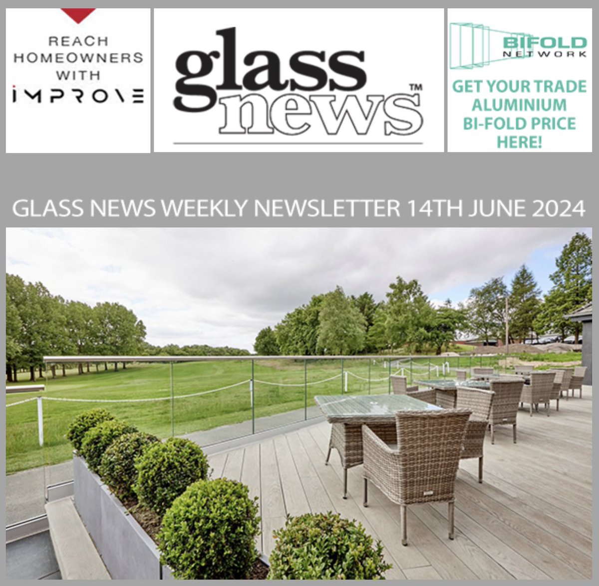 Here's a round up of the weeks latest news. See our top stories and many more <a href="/CRLaurence/">C.R. Laurence</a> <a href="/ShelanPr/">Fiona Pavely</a> <a href="/eurocellplc/">eurocell plc</a> <a href="/tankpr/">Tank</a> <a href="/DOORCO_Official/">DOORCO</a> <a href="/YaleDWS/">Yale DWS</a> <a href="/YaleHomeUK/">YaleHomeUK</a> <a href="/brouhamarketing/">Brouha Marketing</a> <a href="/BohleLtd/">BohleLtd</a> <a href="/EdsonEvers/">Edson Evers</a> <a href="/LascoPR/">Lasco</a> 

Click this link to read the mailer:-      
glassnews.co.uk/mailers/june_1…