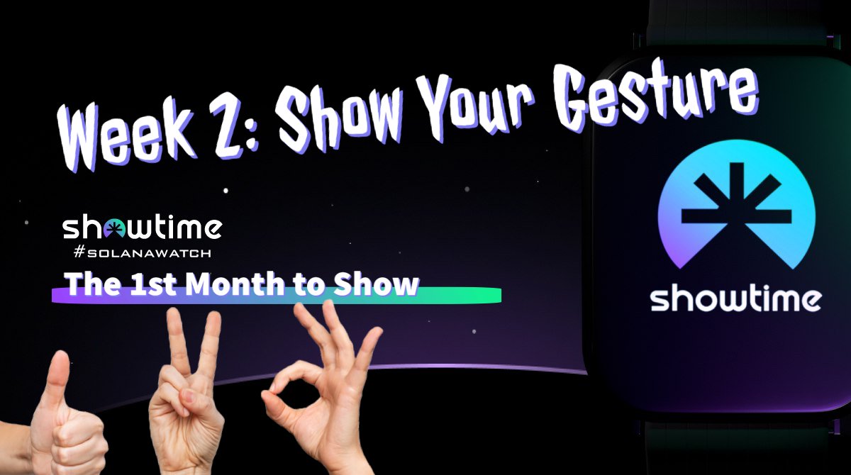 SHOWTIME_WATCH's tweet image. In Showtime, a simple gesture lets you get airdrops, settle payments, and enjoy GameFi.

We call this XR.

What gesture would you use to activate Showtime? Show us!

🏆 Champion: 200 USDC

🥇 1st-runner up: 50 USDC

🥈 2nd-runner up: 50 USDC

Let's show!

#SolanaWatch #Showtime