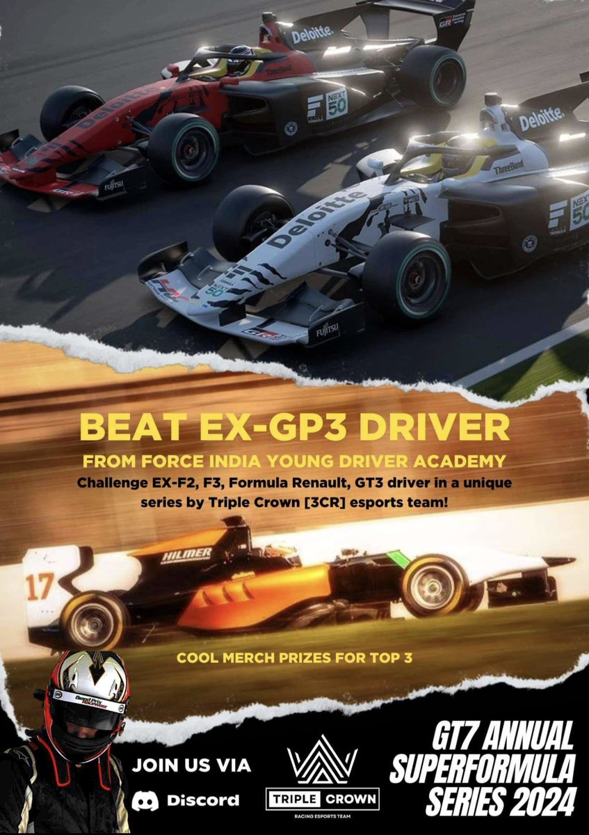 Our Superformula series continues this sunday with ex-Force India driver Ivan Taranov! Think you can beat him? Join below to find out!

 discord.com/invite/kpwWeADA

#simracing #GT7 #GranTurismo7 #openwheel