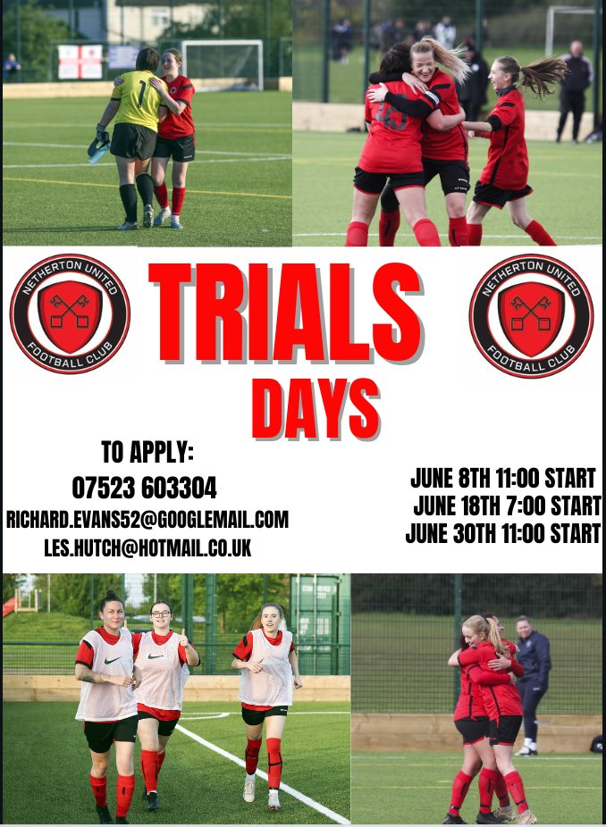 Nufcwomens's tweet image. ➡️Next up
Our next Trials day for our Women's sides (16+) is this Tuesday 18th June
🕖19:00
📍The Grange, Charlotte Way, PE3 9ES
For further please get in touch.
 @SportsPcr @PTAlanSwann @WomensFootyNet @WF_East