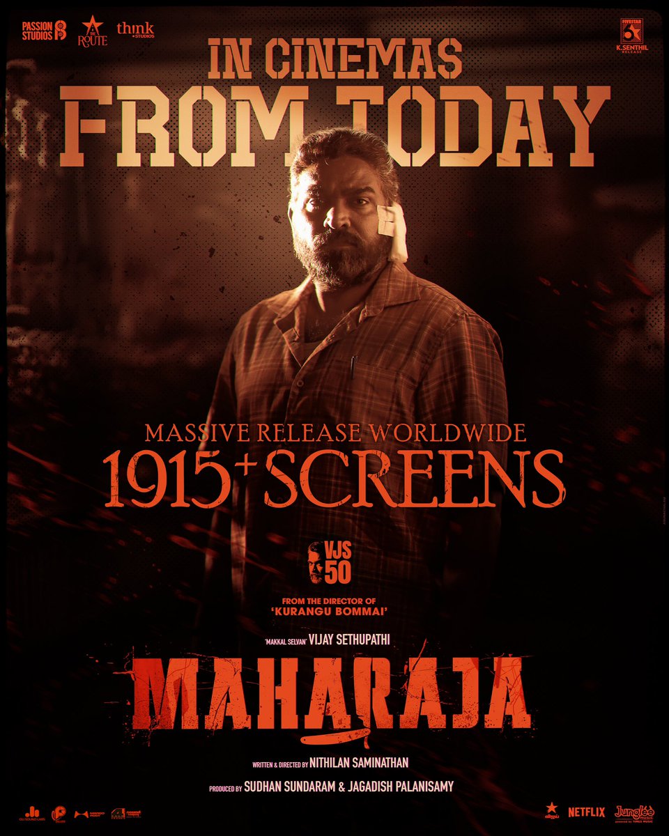 Happy as well as very emotional with the overwhelming response for #Maharaja, which is <a href="/TheRoute/">TheRoute</a>’s first venture in Tamil. Extremely proud to have associated with <a href="/VijaySethuOffl/">VijaySethupathi</a> sir. Stunned by your terrific performance sir and thanks for being a pillar of strength in this