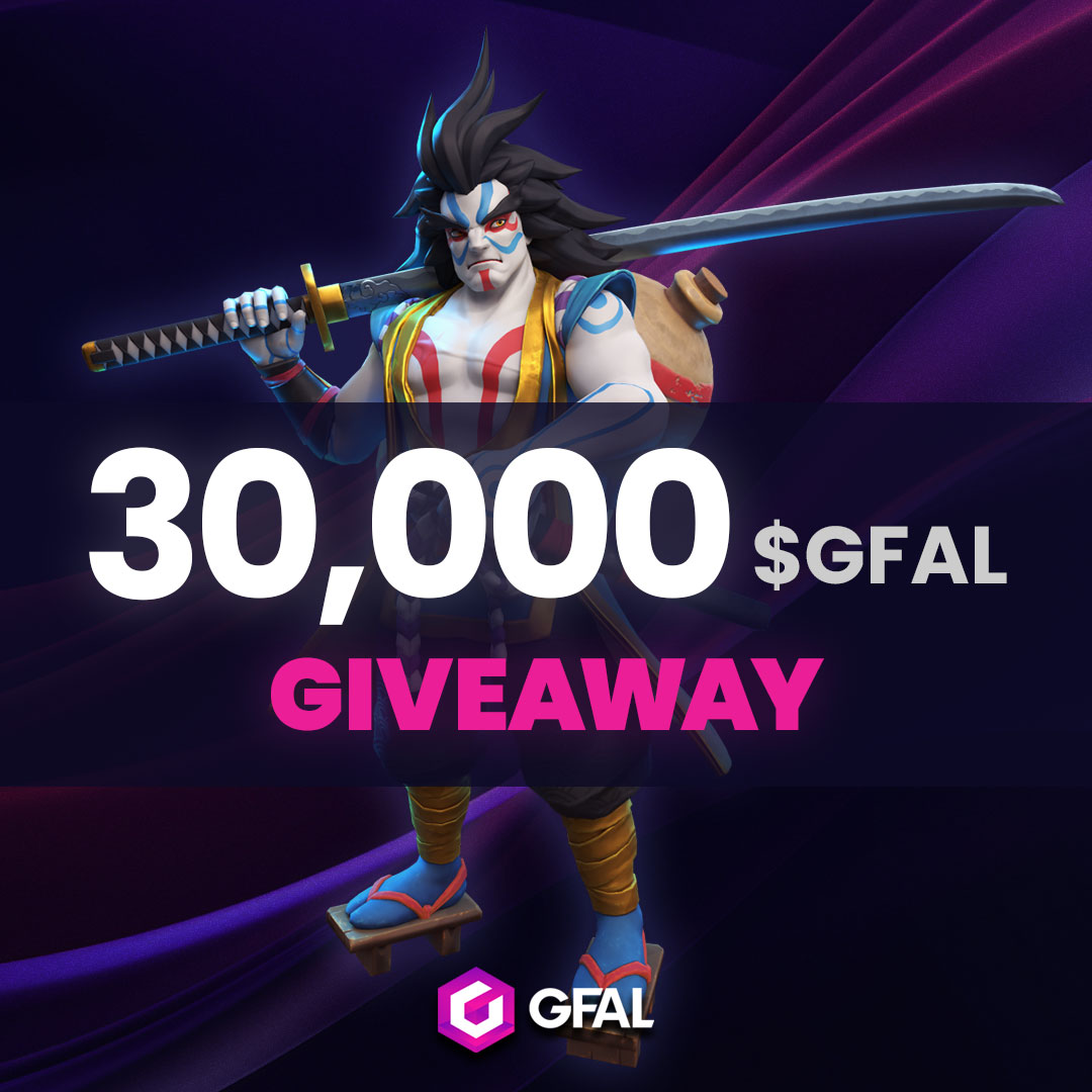 GFAL_Official's tweet image. 30,000 $GFAL GIVEAWAY!

We're celebrating the end of our private sale unlock by giving away:

• 30,000 $GFAL to 5 winners
• 1x collectible hero Kabuki Takeda to 1 winner

To join the giveaway, complete the steps in the thread below.