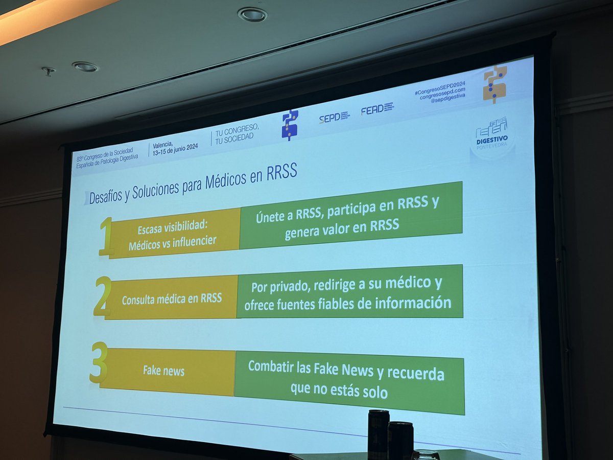 Fantástica charla sobre los desafíos en redes sociales para el personal sanitario y cómo intentar remediarlos <a href="/pparadav/">Pablo Parada</a>  <a href="/sepdigestiva/">Sociedad Española de Patología Digestiva (SEPD)</a> 

#congresoSEPD2024